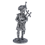 0080120 Олов.миниатюра некраш. 6-11мм Волынщик 92-го (Гордона) шотл. полка Великобритания 1815г.