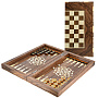 Нарды-шашки-шахматы деревянные маркетри "Звезда востока" 49х25 см, фотография 20. Интернет-магазин ЛАВКА ПОДАРКОВ