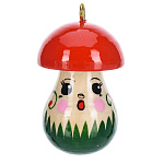 0039751  Хохлома Елочная игрушка "ГРИБОК" 55*45мм ВК  84960055045