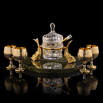 Икорница со стопками "Рыба-кит". Златоуст