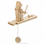 Богородская деревянная игрушка "Медведь-рыболов", фотография 5. Интернет-магазин ЛАВКА ПОДАРКОВ
