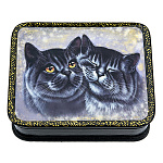 0070620 -9,5*6,5*3,5 см Шкатулка "КОТЫ-ПАРОЧКА" 