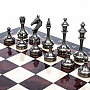 Современные подарочные шахматы с металлическими фигурами 48х48 см, фотография 1. Интернет-магазин ЛАВКА ПОДАРКОВ