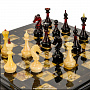 Шахматный ларец с перламутром и янтарными фигурами, фотография 4. Интернет-магазин ЛАВКА ПОДАРКОВ