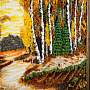 Картина янтарная "Березовая роща" 80х60 см, фотография 5. Интернет-магазин ЛАВКА ПОДАРКОВ