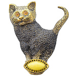 0058467/1117.4 Брошь Котишка (белый)