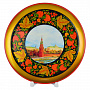 Декоративная тарелка-панно Хохлома, фотография 1. Интернет-магазин ЛАВКА ПОДАРКОВ