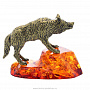 Статуэтка с янтарем "Волк" (коньячный), фотография 3. Интернет-магазин ЛАВКА ПОДАРКОВ