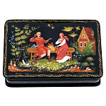 22348 Лаковая миниатюра Шкатулка "Подарок" (АР Кузнецова) 12*8см (13р076)