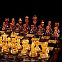 Шахматы в ларце с янтарными фигурами "Балтийское солнце", фотография 2. Интернет-магазин ЛАВКА ПОДАРКОВ