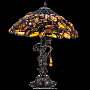 Настольная лампа из янтаря и бронзы "Водолей", фотография 1. Интернет-магазин ЛАВКА ПОДАРКОВ