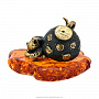 Статуэтка с янтарем "Котик под чашкой", фотография 3. Интернет-магазин ЛАВКА ПОДАРКОВ