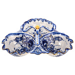 0069369 Гжель ОРЕШНИЦА в золоте  (СТС)