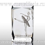  Лазерная графика Куб "Балерина" 5*8см 