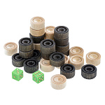 0063519-6009 ФИШКИ ДЛЯ НАРД (деревянные) D-19мм