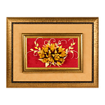 0059780-НП ЯНТАРЬ Панно-Картина "ЦВЕТЫ" 63*48см (багет итал.дерево)