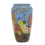  Керамика ВАЗА лето "ПРЯНИЧНЫЙ ДОМИК" голубой фон