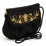 -2000356929381 Сумка "Вьюнок" атлас (креп) Разм. 19*22*2 Мод. 468-1 Рис. 1396 п.х.с. РН15 А, 