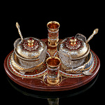  Златоуст ИКОРНИЦА  "ОСЕТРЫ" двойные ,креноид,эмаль