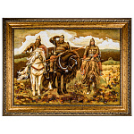 Картина янтарная "Три богатыря" 60 х 80 см
