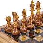 Шахматы с инкрустацией и фигурами из янтаря 28х28 см, фотография 11. Интернет-магазин ЛАВКА ПОДАРКОВ