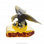 Статуэтка с янтарем "Птица орел" (белый), фотография 3. Интернет-магазин ЛАВКА ПОДАРКОВ