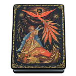 0044201 Лаковая миниатюра Шкатулка "Жар-птица" 13*10 см 2,11