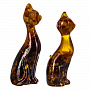 Набор статуэток из янтаря "Две кошки", фотография 4. Интернет-магазин ЛАВКА ПОДАРКОВ