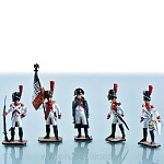 28164-БА Оловянная миниатюра Набор солдатиков "Французы 1812 года (Голландцы)" (5 фигур)