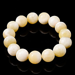 0058915 БРАСЛЕТ НЕФРИТОВЫЙ ШАРЫ Нефрит комб. светлый пейзажный 10мм