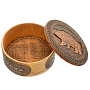 Шкатулка круглая из бересты "Медведь", фотография 3. Интернет-магазин ЛАВКА ПОДАРКОВ