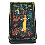 0074656 Лаковая миниатюра Шкатулка "Сказка о семи богатырях" 20*12 см 101,0