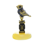 0047336/332 Сувенир Птица Чижик-пыжик на подставке Сувенир (белый)