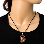 723016/фианит/сред. вес 8-9гг  Серебро 925* ПОДВЕСКА вст.Янтарь фианит  р/п