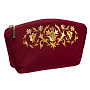 Косметичка "Букет весны". Бордовая с вышивкой, фотография 6. Интернет-магазин ЛАВКА ПОДАРКОВ