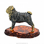 Статуэтка с янтарем "Собака Мопс", фотография 2. Интернет-магазин ЛАВКА ПОДАРКОВ