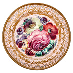 203095 Поднос с авторской росписью D=17 см А519
