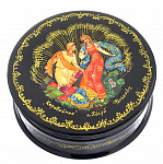 Лаковая миниатюра шкатулка "Коробейники". Холуй