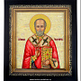 Икона на перламутре "Святой Николай Чудотворец" в киоте, фотография 1. Интернет-магазин ЛАВКА ПОДАРКОВ