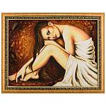 Картина янтарная "Брюнетка" 30х40 см