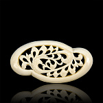  Бивень мамонта БРОШЬ ЗИГЗАГ 5*3,5 см