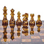 Шахматы с инкрустацией и фигурами из янтаря "Камелот" 45х45 см, фотография 2. Интернет-магазин ЛАВКА ПОДАРКОВ