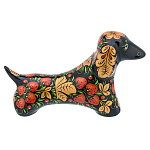 0027723  Хохлома Статуэтка "ТАКСА" 18см  цвета в ассортименте 