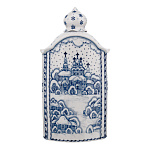 Штоф фарфоровый с росписью "Утренний". Гжель