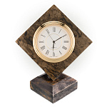 Часы настольные из карельской березы "Куб"