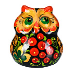 0063507  Хохлома Статуэтка  "СОВЕНОК" ок.6*6,5*5,5см керамика