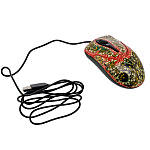 Мышь компьютерная с росписью "Кудрина". Хохлома