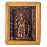 Икона в киоте "Господь Вседержитель" 21,5х26,5 см