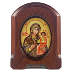 Икона "Божья Матерь Иверская". Ростовская финифть 10,5х13,5 см