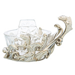 200314 Икорница "Нерест с хрусталем" никель